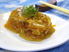 なめ茸と夏野菜の煮こごり風